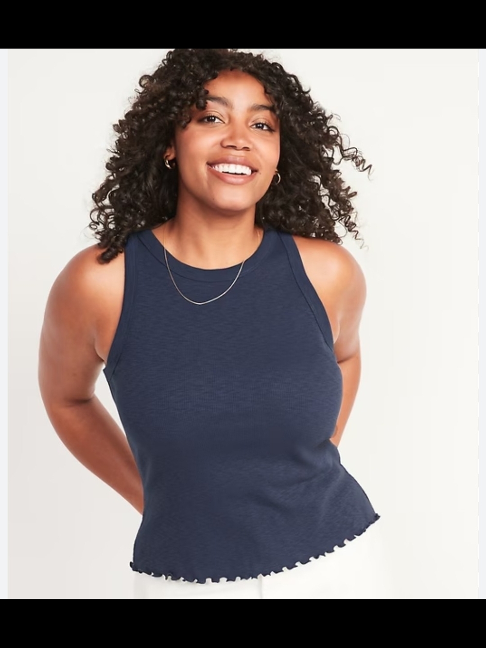 NWT Old Navy Fitted Rib-knit Tank - Navy